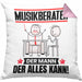 Musikberater Kissen mit Füllung 40x40 Geschenk für Musikberater Der Mann Der Alles Kann Geschenkidee zum Geburtstag (Grau) Rosa Trendation