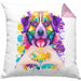 Berner Sennen Besitzer Farbe Love Kissen mit Füllung 40x40 Geschenk Lustiger Spruch Geschenkidee Berner Sennen Besitzerin (Grau) Rosa Trendation