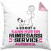Hundegassi-Service Geschenk Kissen mit Füllung 40x40 So Gut Kann Nur Ein Hundegassi-Service Aussehen Geschenkidee (Grau) Rosa Trendation