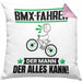 BMX-Fahrer Kissen mit Füllung 40x40 Geschenk für BMX-Fahrer Der Mann Der Alles Kann Geschenkidee zum Geburtstag (Grau) Rosa Trendation