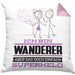 Wandern Geschenk Kissen mit Füllung 40x40 Ich Bin Wandern Aber Sag Doch Einfach Superheld Lustige Geschenkdiee für Wandern (Grau) Rosa Trendation