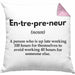Entrepreneur Kissen mit Füllung 40x40 Entrepreneurship Geschenk Spruch Motivation Idee (Grau) Rosa Trendation