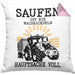 Landwirt Kissen mit Füllung 40x40 Geschenk Mais Häckseln Bauer Landwirtschaft Hauptsache Voll (Grau) Rosa Trendation