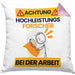 Forscher Kissen mit Füllung 40x40 Geschenk Lustiger Spruch Geschenkidee für Forscher Achtung Hochleistungs Forscher Bei Der Arbeit (Grau) Rosa Trendation