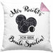 Boule Kissen mit Füllung 40x40 Geschenk Boule-Spieler Geschenkidee Spruch Mir Reichts Ich Geh Boule Spielen (Grau) Rosa Trendation