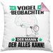 Vogelbeobachter Kissen mit Füllung 40x40 Geschenk für Vogelbeobachter Der Mann Der Alles Kann Geschenkidee zum Geburtstag (Grau) Rosa Trendation
