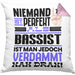 Bassist Geschenk Kissen mit Füllung 40x40 Lustige Geschenkidee für Bassist Geburtstag Niemand Ist Perfekt Aber Als Bassist Ist Man Nah Dran (Grau) Rosa Trendation