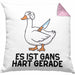 Dank Meme Kissen mit Füllung 40x40 Ganz Gans Besitzer Wortspiel Es Ist Gans Hart Gerade Geschenkidee Depressionen (Grau) Rosa Trendation