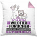 Wildtierforscher Geschenk Kissen mit Füllung 40x40 Ich Bin Wildtierforscher Aber Sag Doch Einfach Superheld Lustige Geschenkdiee für Wildtierforscher (Grau) Rosa Trendation