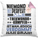 Taekwondo-Kämpfer Geschenk Kissen mit Füllung 40x40 Lustige Geschenkidee für Taekwondo-Kämpfer Geburtstag Niemand Ist Perfekt Aber Als Taekwondo-Kämpfer Ist Man Nah Dran (Grau) Rosa Trendation