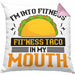 Taco Kissen mit Füllung 40x40 Taco-Liebhaber Geschenkidee für Taco-Fans (Grau) Rosa Trendation