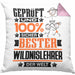 Wildnislehrer Geschenk Lustiger Spruch für Wildnislehrer Geschenkidee Bester Wildnislehrer Der WeltKissen mit Füllung 40x40 (Grau) Rosa Trendation