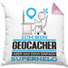 Geocacher Geschenk Kissen mit Füllung 40x40 Ich Bin Geocacher Aber Sag Doch Einfach Superheld Lustige Geschenkdiee für Geocacher (Grau) Rosa Trendation