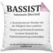 Bassist Kissen mit Füllung 40x40 Geschenk Bass-Spieler Geschenkidee Bassist Definition (Grau) Rosa Trendation