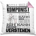 Komponist Geschenk Kaffee-Kissen mit Füllung 40x40 Geschenkidee für Komponist Ich Bin Komponist Ich Kann Es Dir Erklären Jedoch Nicht Für Dich Verstehen Spruch Lustig (Grau) Rosa Trendation