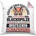 Deutscher Schäferhund Kissen mit Füllung 40x40 Geschenkidee Schäferhund Besitzer Schutzengel (Grau) Rosa Trendation