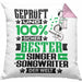 Singer-Songwriter Geschenk Lustiger Spruch für Singer-Songwriter Geschenkidee Bester Singer-Songwriter Der WeltKissen mit Füllung 40x40 (Grau) Rosa Trendation