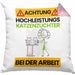 Katzenzüchter Kissen mit Füllung 40x40 Geschenk Lustiger Spruch Geschenkidee für Katzenzüchter Achtung Hochleistungs Katzenzüchter Bei Der Arbeit (Grau) Rosa Trendation