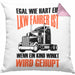 Lustige LKW-Fahrer Kissen mit Füllung 40x40 Geschenk für Truckliebhaber Wenn Ein Kind WInkt Wird Gehupt (Grau) Rosa Trendation