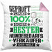 Hundebedarfsverkäufer Geschenk Lustiger Spruch für Hundebedarfsverkäufer Geschenkidee Bester Hundebedarfsverkäufer Der WeltKissen mit Füllung 40x40 (Grau) Rosa Trendation