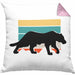 Gepard Kissen mit Füllung 40x40 Geschenk Retro (Grau) Rosa Trendation