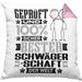 Schwägerschaft Geschenk Lustiger Spruch für Schwägerschaft Geschenkidee Bester Schwägerschaft Der WeltKissen mit Füllung 40x40 (Grau) Rosa Trendation