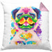Mops Besitzer Farbe Love Kissen mit Füllung 40x40 Geschenk Lustiger Spruch Geschenkidee Mops Besitzerin (Grau) Rosa Trendation
