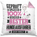 Hundeausführer Geschenk Lustiger Spruch für Hundeausführer Geschenkidee Bester Hundeausführer Der WeltKissen mit Füllung 40x40 (Grau) Rosa Trendation