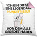 Hundefriseur Geschenk Kissen mit Füllung 40x40 Lustige Geschenkidee Geburtstag für Hundefriseur Ich Bin Dieser Legendäre Hundefriseur Von Dem Alle Geredet Haben (Grau) Rosa Trendation