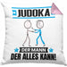 Judoka Kissen mit Füllung 40x40 Geschenk für Judoka Der Mann Der Alles Kann Geschenkidee zum Geburtstag (Grau) Rosa Trendation