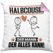 Halbcousin Kissen mit Füllung 40x40 Geschenk für Halbcousin Der Mann Der Alles Kann Geschenkidee zum Geburtstag (Grau) Rosa Trendation