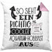 Aquarium-Hobbyist Kissen mit Füllung 40x40 So Sieht Ein Richtig Cooler Aquarium-Hobbyist Aus Geschenk Lustiger Spruch Geschenkidee (Grau) Rosa Trendation