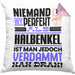 Halbenkel Geschenk Kissen mit Füllung 40x40 Lustige Geschenkidee für Halbenkel Geburtstag Niemand Ist Perfekt Aber Als Halbenkel Ist Man Nah Dran (Grau) Rosa Trendation