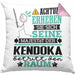 Kendoka Geschenk Kissen mit Füllung 40x40 Lustiger Spruch Erheben Sie Sich Der Kendoka Betritt den Raum (Grau) Rosa Trendation