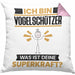Vogelschützer Kissen mit Füllung 40x40 Geschenk für Vogelschützer Geburtstag Lustiger Spruch Was Ist Deine Superkraft (Grau) Rosa Trendation