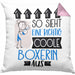 Boxerin Geschenk Kissen mit Füllung 40x40 Lustig Geschenkidee für Boxerin Geburtstag So Sieht Eine Richtig Coole Boxerin Aus Frauen Spruch (Grau) Rosa Trendation