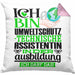 Umweltschutztechnische Assistentin Ausbildung Start Geschenk Kissen mit Füllung 40x40 Ich Bin Umweltschutztechnische Assistentin In Der Ausbildung Ich Darf Das Geschenkidee (Grau) Rosa Trendation