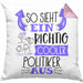 Politiker Kissen mit Füllung 40x40 Geschenk So Sieht Ein RIchtig Cooler Politiker Aus Geschenkidee Lustiger Spruch Geburtstag (Grau) Rosa Trendation