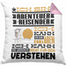 Abenteuerreisender Geschenk Kaffee-Kissen mit Füllung 40x40 Geschenkidee für Abenteuerreisender Ich Bin Abenteuerreisender Ich Kann Es Dir Erklären Jedoch Nicht Für Dich Verstehen Spruch Lustig (Grau) Rosa Trendation