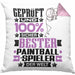Paintballspieler Geschenk Lustiger Spruch für Paintballspieler Geschenkidee Bester Paintballspieler Der WeltKissen mit Füllung 40x40 (Grau) Rosa Trendation