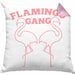 Flamingo Pink Lustige Kissen mit Füllung 40x40 Flamingo-Fans Geschenkidee Flamingo-Gang Aufdruck (Grau) Rosa Trendation