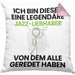 Jazz-Liebhaber Geschenk Kissen mit Füllung 40x40 Lustige Geschenkidee Geburtstag für Jazz-Liebhaber Ich Bin Dieser Legendäre Jazz-Liebhaber Von Dem Alle Geredet Haben (Grau) Rosa Trendation