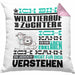 Wildtieraufzüchter Geschenk Kaffee-Kissen mit Füllung 40x40 Geschenkidee für Wildtieraufzüchter Ich Bin Wildtieraufzüchter Ich Kann Es Dir Erklären Jedoch Nicht Für Dich Verstehen Spruch Lustig (Grau) Rosa Trendation