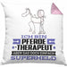 Pferdetherapeut Geschenk Kissen mit Füllung 40x40 Ich Bin Pferdetherapeut Aber Sag Doch Einfach Superheld Lustige Geschenkdiee für Pferdetherapeut (Grau) Rosa Trendation