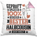 Halbcousin Geschenk Lustiger Spruch für Halbcousin Geschenkidee Bester Halbcousin Der WeltKissen mit Füllung 40x40 (Grau) Rosa Trendation