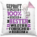 Wildtierforscher Geschenk Lustiger Spruch für Wildtierforscher Geschenkidee Bester Wildtierforscher Der WeltKissen mit Füllung 40x40 (Grau) Rosa Trendation