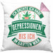 Gärtner Geschenk Kissen mit Füllung 40x40 Spruch Ich Dachte Ich Habe Depressionen Bis Ich Im Garten War Geschenkidee Hobbygärtner (Grau) Rosa Trendation
