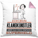 Klangkünstler Geschenk Kissen mit Füllung 40x40 Ich Bin Klangkünstler Aber Sag Doch Einfach Superheld Lustige Geschenkdiee für Klangkünstler (Grau) Rosa Trendation