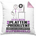Plattenproduzent Geschenk Kissen mit Füllung 40x40 Ich Bin Plattenproduzent Aber Sag Doch Einfach Superheld Lustige Geschenkdiee für Plattenproduzent (Grau) Rosa Trendation