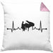 Piano-Spieler Kissen mit Füllung 40x40 Geschenk Klavier Geschenkidee Flügel Musiker Klavier Klavier-Spieler Herzschlag (Grau) Rosa Trendation